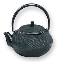 Cast Iron Teapot Matte Black 16 oz - Click Image to Close