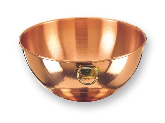 10 1/2" Dia. Solid Copper Beating Bowl - Click Image to Close