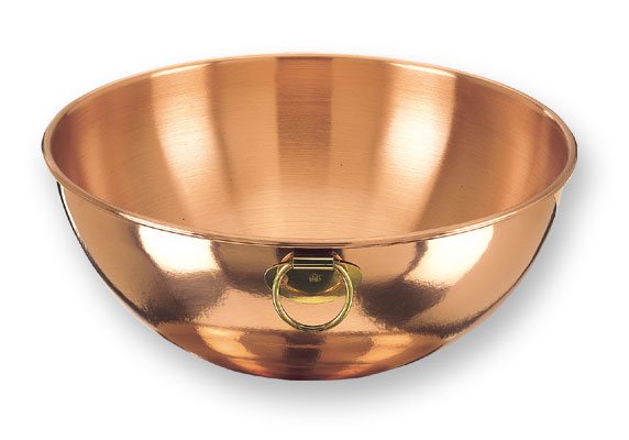 12" Solid Copper Beating Bowl - Click Image to Close
