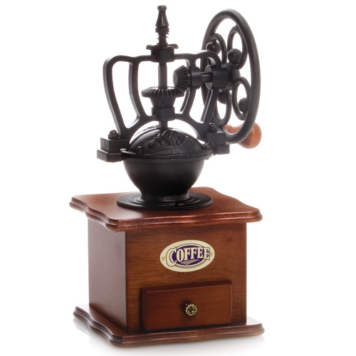Antique Coffee Grinder (Wheel Hopper) - Click Image to Close