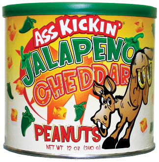 Ass Kickin Jalapeno Chedder Peanuts - Click Image to Close